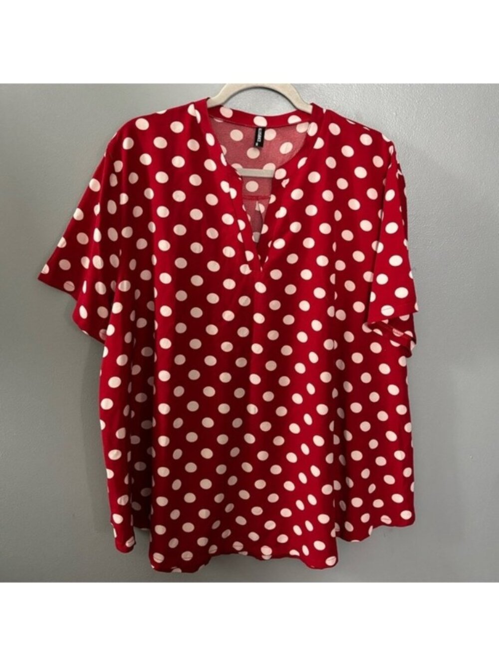 Red Polka Dot Women's Top